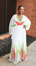 Load image into Gallery viewer, Tropical Pleaded Maxi Dress
