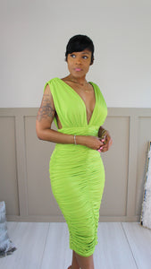 Lime Runched Midi