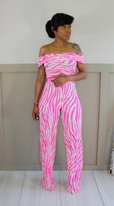 Neon Pink Zebra Set