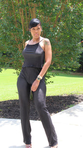 Black Bodre Pants Set