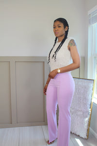 Lavender Wide Leg Bianca Pants