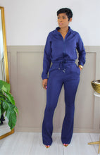 Load image into Gallery viewer, Navy Wide Leg Jogger Set
