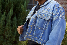 Load image into Gallery viewer, Chelsea Studded Jean Jacket
