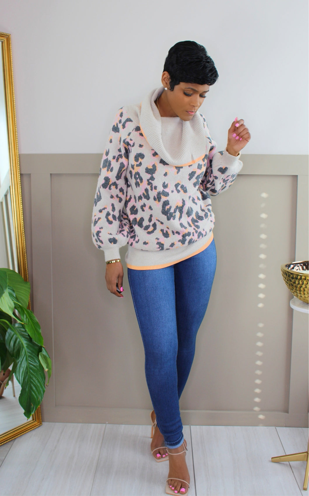 Neo Animal Print Sweater